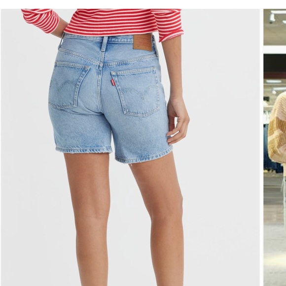 LEVIS MID THIGH CUTOFF DENIM SHORTS SIZE 28 - Picture 5 of 5